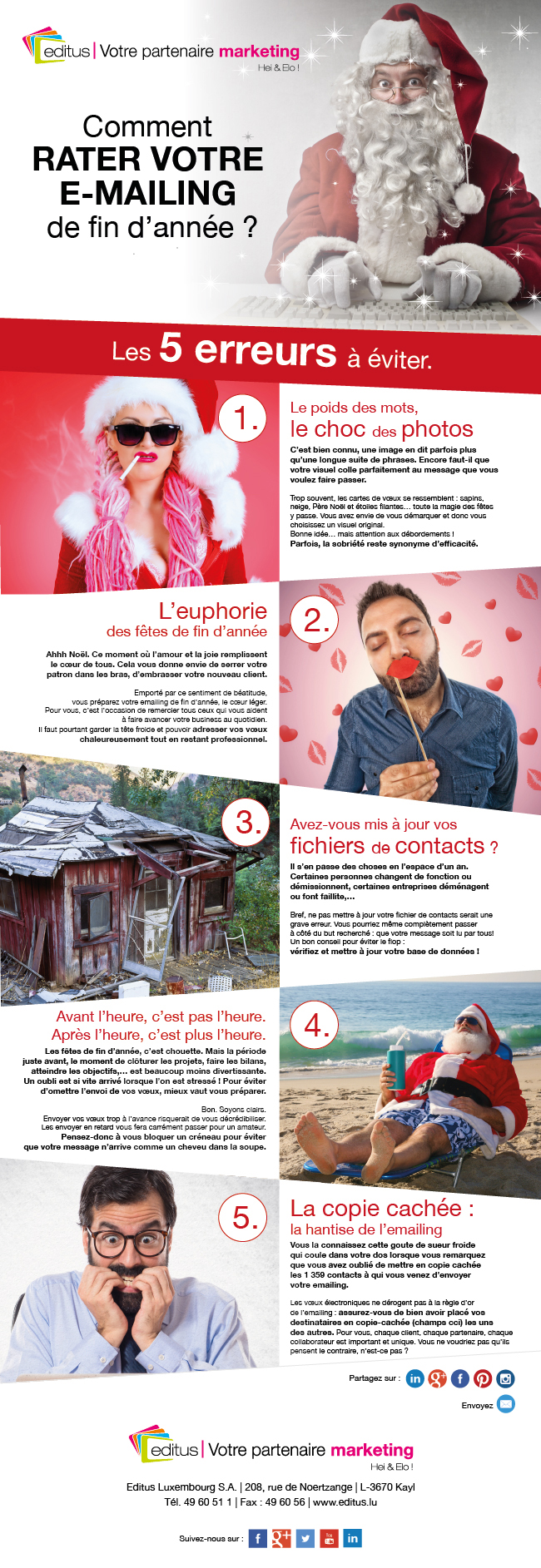 Comment rater votre e-mailing de fin d'année ?