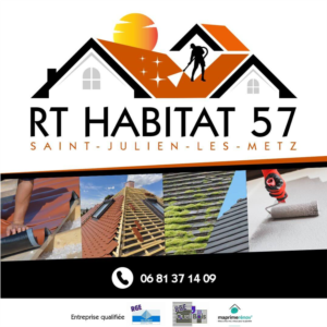 Logo RT Habitat - Couvreur 57  (Réparation, Fuites, Nettoyage Toiture, Façade, Couverture, Désamiantage) Moselle
