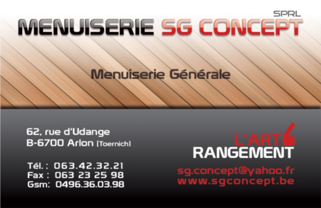 Logo Menuiserie SG Concept Sàrl