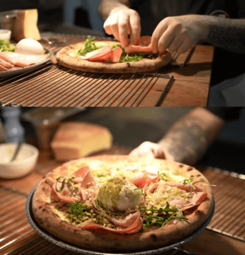 Pizza au feu de bois et pâtes fraîches