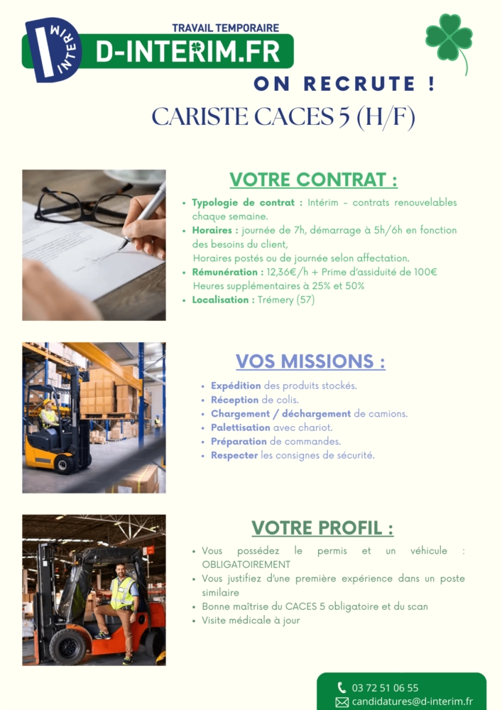 CARISTE CACES 5 (H/F)