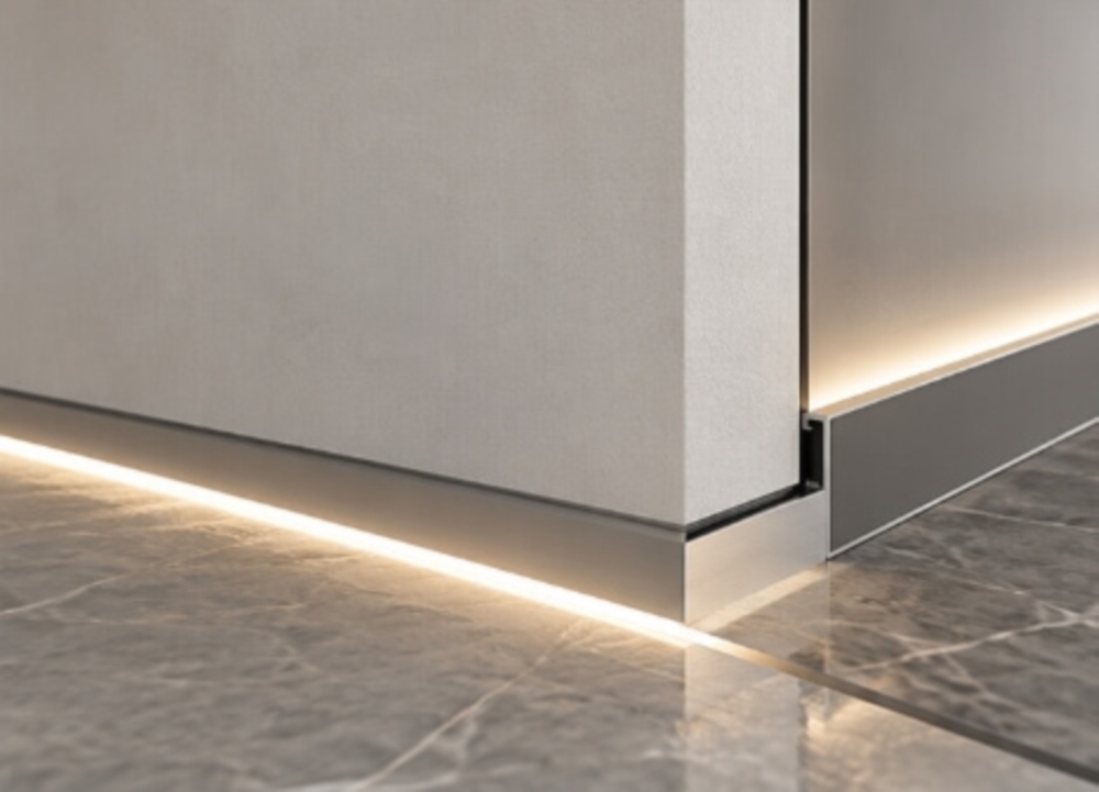 Profilés aluminium et plinthes affleurantes