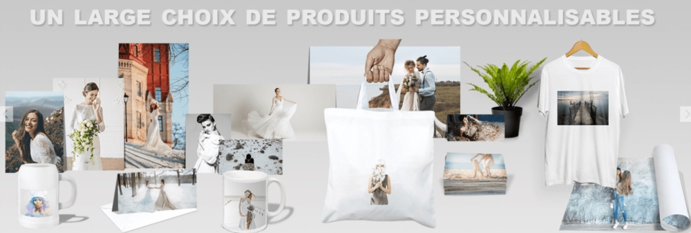 Un large choix de produits personnalisables