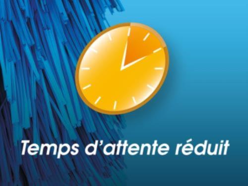 Temps d'attente réduit