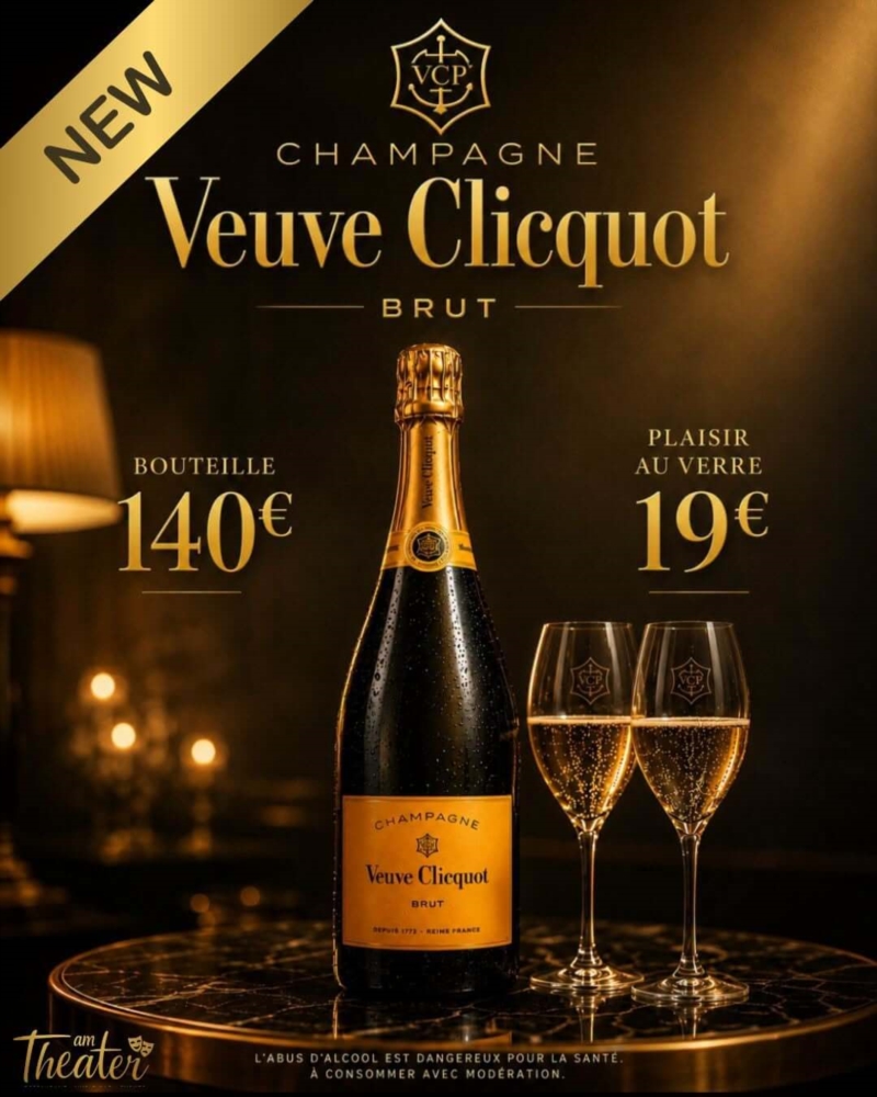 Nouveauté : Veuve Clicquot à l'honneur chez Am Theater