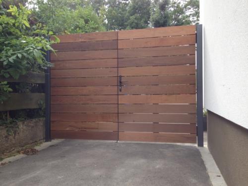 Portail en bois et acier