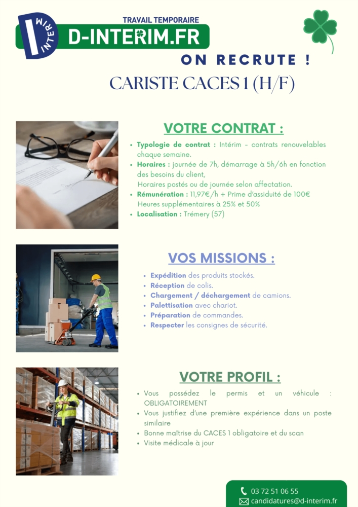 CARISTE CACES 1 (H/F)