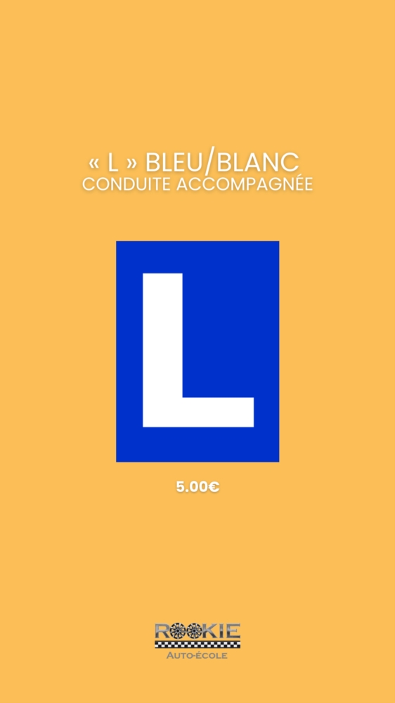 « L » Blue/White Young driver