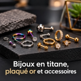 Bijoux en titane, plaqué or et accessoires