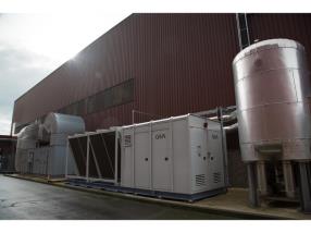 Water cooler for Ammonia installation with screw compressors