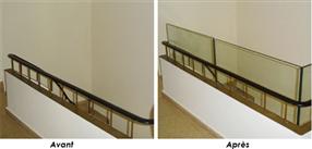 Garde-corps avant intervention