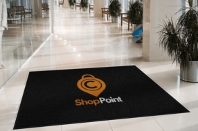 Tapis logo optigraphic par broderie mécanisée