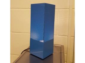Lampe en acier rouge