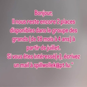 places disponibles