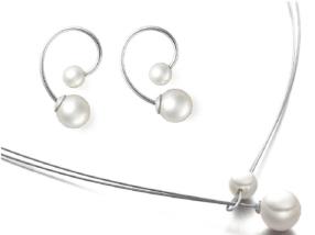 Parrure perles et acier