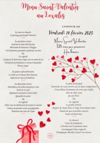 Menu St Valentin