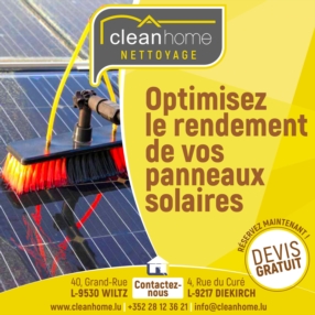 Nettoyage de panneaux solaires