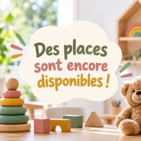 Des places sont encore disponibles à la crèche !