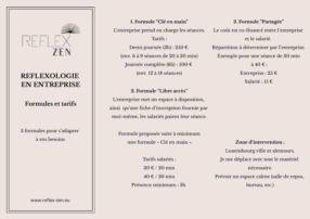 Nos offres de réflexologie en entreprise