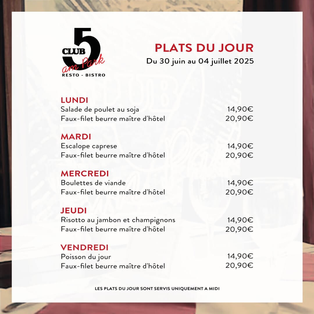 Menu du jour du 30/06 au 04/07/25 1