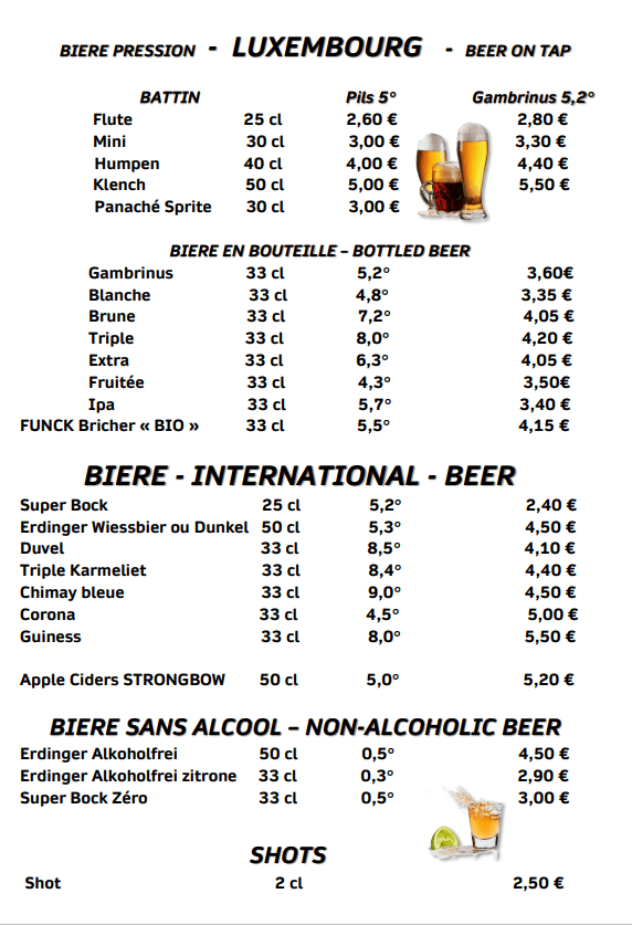 Carte MENU 9