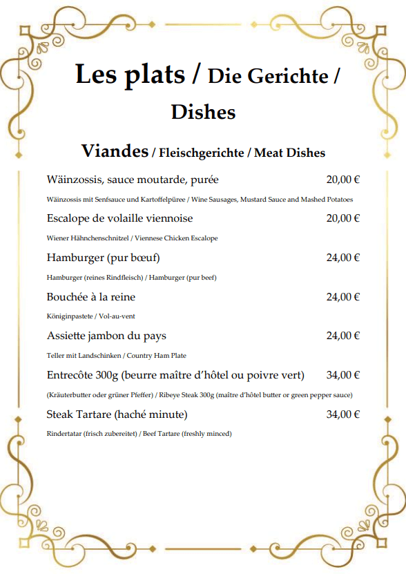 Les plats
