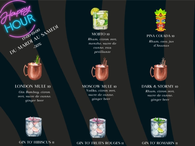 Nos boissons & cocktails