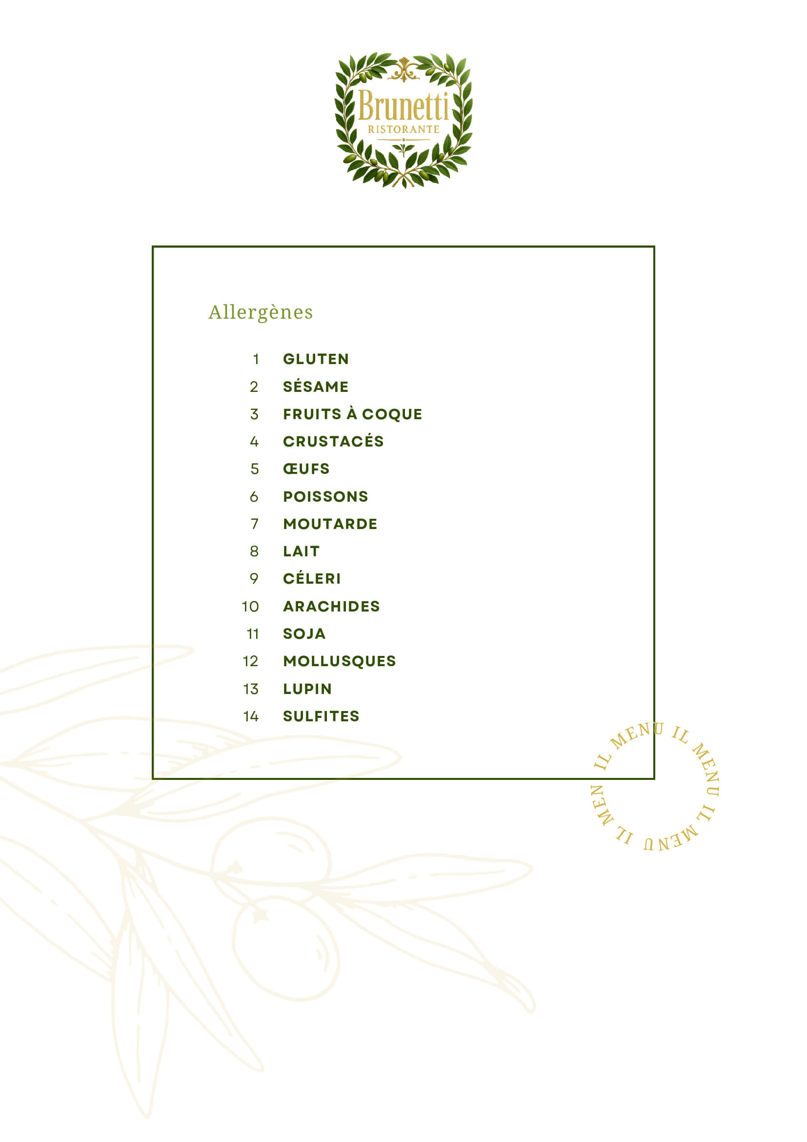 Les allergènes